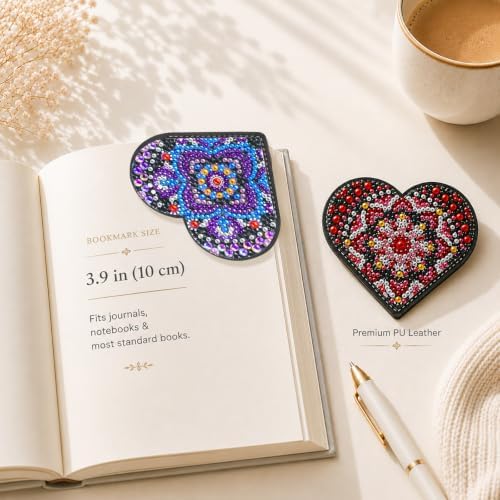8 PC Diamond Art Painting Bookmark for Adult Craft Gem Bedazzle Kit Women - Image 6