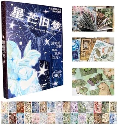Japanese Sticker Book for Journal Supplies, Vintage Stickers for Journaling by Gaxvtvk