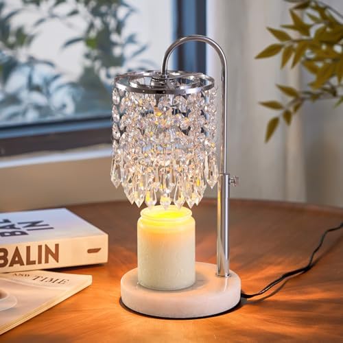 Candle Warmer Lamp with Timer Dimmer and 3 Bulbs, Lamp Candle Warmer with Marble Base,Wax Melt Warmer for Jar Candles, Birthday Gifts for Women Mom, House Warming Gifts New Home Decor by CandleWarmerLampwithTimer