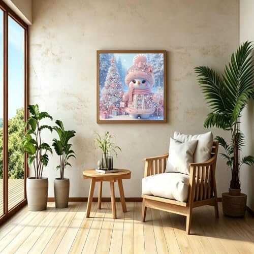 Snowman Special Shape 5D Diamond Art Painting Kits for Adults 12 x 12inch - Image 4