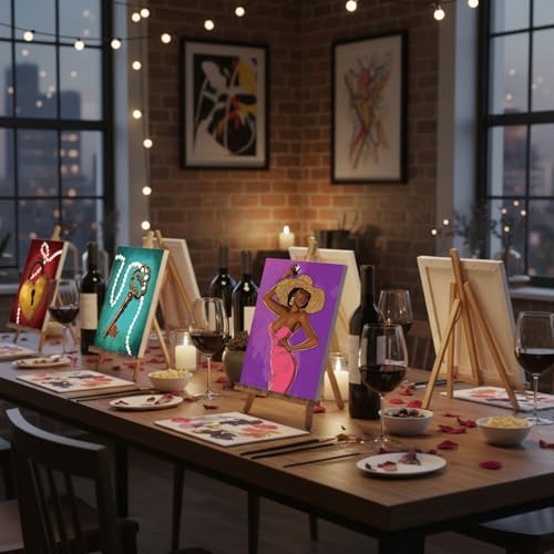 Sherr 24 Pcs Pre Drawn Canvas for Adult, Couple, 8 x 10 Inch - Image 5