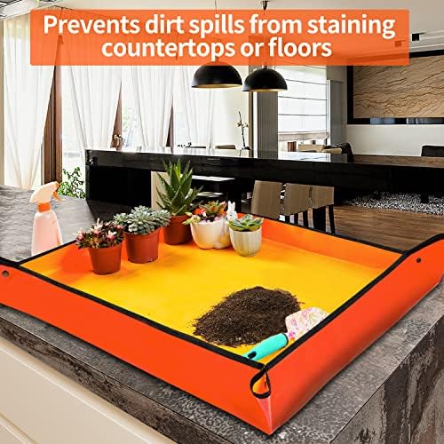 Large Repotting Mat for House Plants Transplanting and Potting Soil Mess Control, Unique Gardening Gifts for Women & Men Mom Birthday Gift Plant Lover Gifts - Image 3