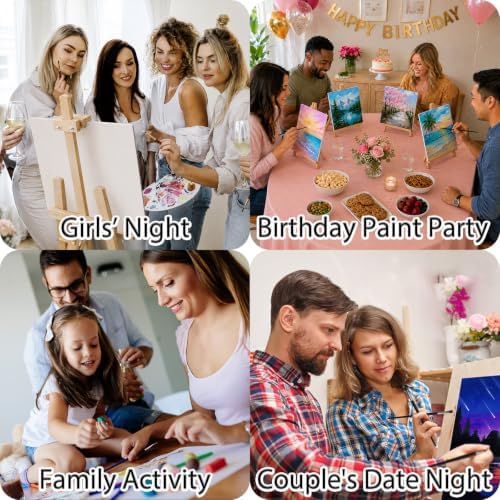 4 Pack Paint and Sip Kit for Adults 8 x 10In Canvas Painting Set - Image 6