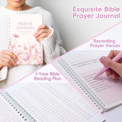 XKDOUS 50 Bible Study Supplies Journaling Kit with Journal and Case, Pink - Image 2