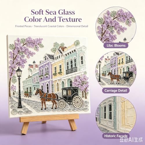 Timeless American Destinations Sea Glass Art Kit 5D Craft Mosaic (Style6) - Image 2