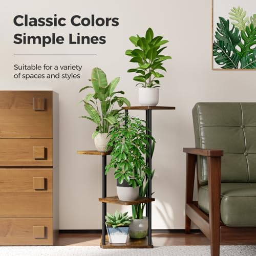 Bamworld Small Plant Stand 4 Tier Corner Plant Shelf for Indoor Plants - Image 3