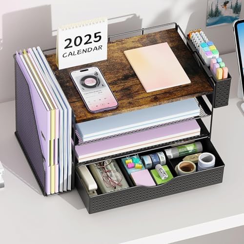 Wood Desk Organizers and Accessories with File Sorters & Catalog Racks - Image 6