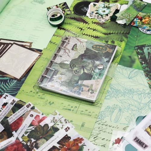 ATIRAMANIYA 346pcs Journal Supplies Kit Vintage Scrapbook Stickers Art Journaling Bullet Junk Journal Planners DIY Decoration Paper Stickers Craft Kits Notebook Collage Album (Green Butterfly Book) - Image 3