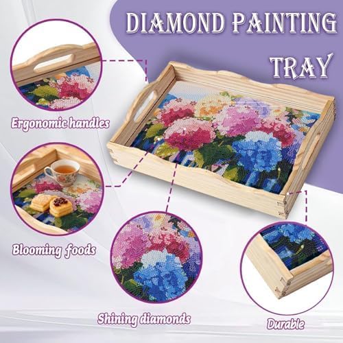 EWJRNSF Diamond Art Kits for Adults Wooden Serving Trays with Handles - Image 5