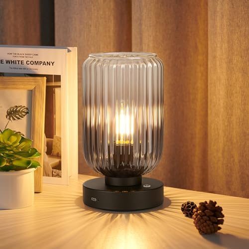 LightRound Cordless Table Lamp for Bedroom, Touch Stepless Dimmable by LightRound