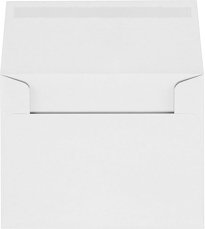 LUXPaper A2 Classic Crest Invitation Envelopes | 4 3/8" x 5 3/4" | Avon Brilliant White | 70lb. Text | 250 Qty