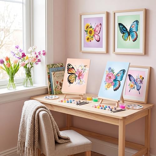 Marspark 12 Set Butterfly Pre Drawn Canvas Pre Printed Canvas Set - Image 2