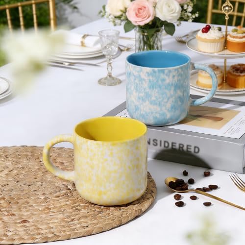 MONITO 12OZ Coffee Mugs Set of 4, Modern Ceramic Coffee Mug Set with handle - Image 7