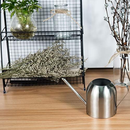 Fasmov Stainless Steel Watering Can, Small Modern Style Watering Pot, 15oz/450ml Watering Can with Long Spout to Prevent Spillage, Perfect Plant Watering Can for Outdoor and Indoor Plants (Silver) - Image 4