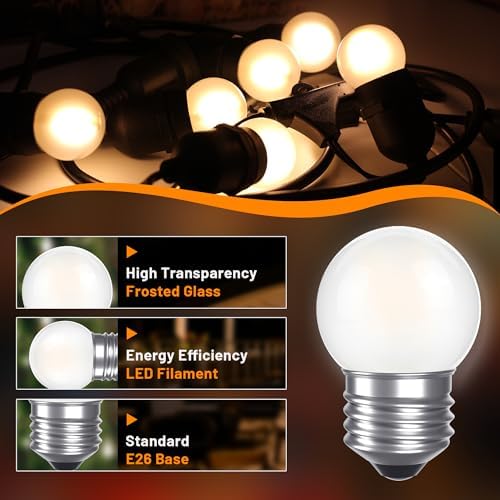 G40 1.5w Low Wattage Led Bulb Equal 15 Watt E26 Small Edison Bulbs - Image 3
