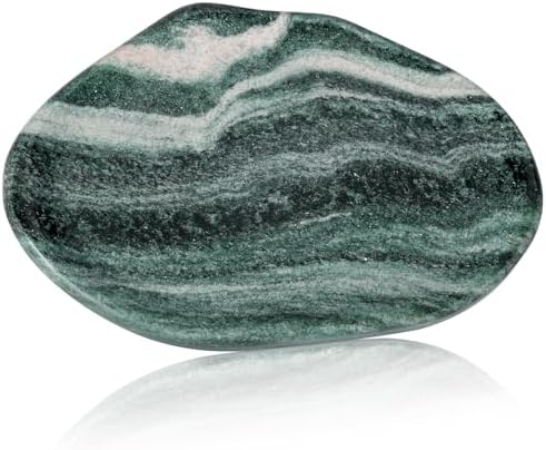 BCS Marble Jewelry Tray Trinket Dish, Decorative Cloud Vanity Key Tray for Women, Perfume Ring Holder Dish for Ring Earring, Cute Jewelry Plate Bowl Aesthetic Room Decor（Green） by BCS
