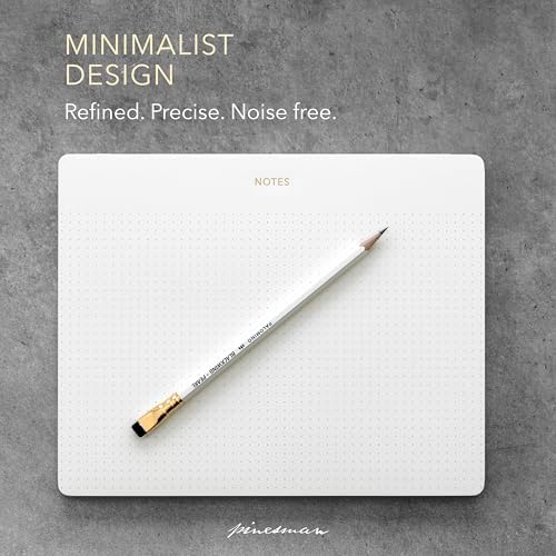 Pinesman Desk Notepad, Dotted, Gold Foil, 50 Tear-Off Sheets, 9.8 x 7.9 in - Image 3