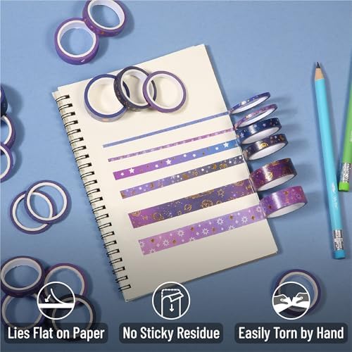 Mr. Pen- Washi Tape Set, 21 Rolls, Assorted Sizes, 5.5 Yards/Roll - Image 5