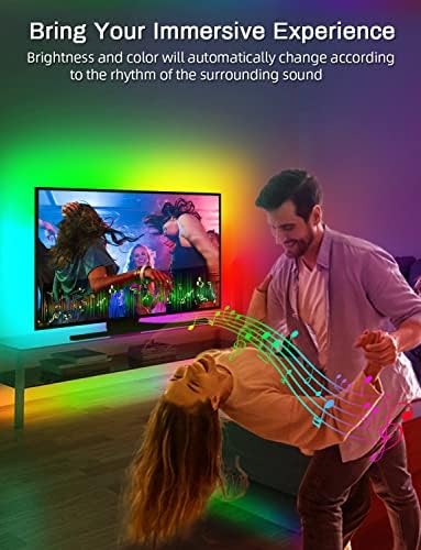 MATICOD LED Lights for TV Led Backlight, 9.84ft RGB Led Strip Lights for TV Lights Behind, USB Led Light Strip for 32-43in TV, Bluetooth APP Control Music Sync Strip Lighting for Christmas Decorations - Image 3