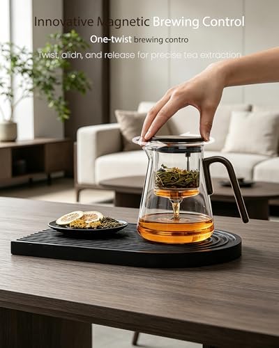 ZENS Echanted Teapot with Infuser for Loose Tea, 27oz Magnetic Teapot - Image 2