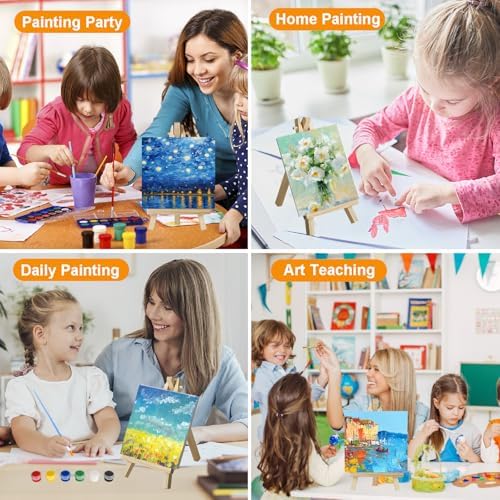 40 Set Mini Canvas Painting Kit, 4x4 Inch Mini Canvases for Painting - Image 3