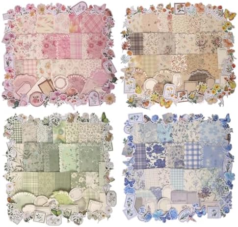 Triwin 400pcs Vintage Scrapbook Paper & Junk Journal Stickers by Triwin