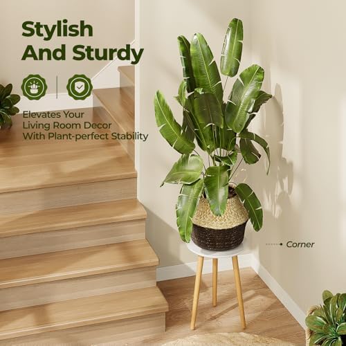 Bamworld Tall Plant Stand Indoor Wood Plant Table - Image 6