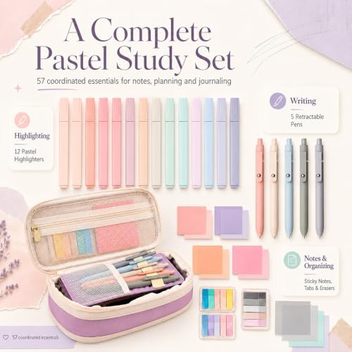 Aesthetic School Bible Highlighter Pen - Writing Correction Set, Purple - Image 6