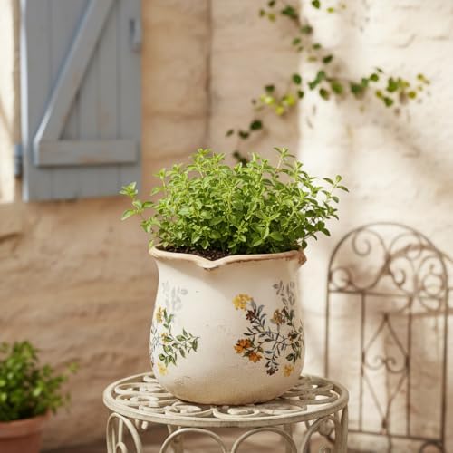 Ceramic Flower Vase, Rustic Farmhouse Vases & Planting Pots with Drainage - Image 6