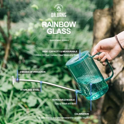 Small Watering Can Indoor Plants with Long Spout (1L, Emerald) - Image 3