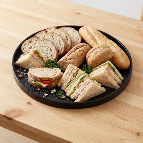 Round Trays Home Decor, 11.8" Large Round Wood Tray for Ottoman, Large Tray for Ottoman Coffee Table Candle Holder, Wooden Serving Decorative Trays for Home Kitchen - Image 4
