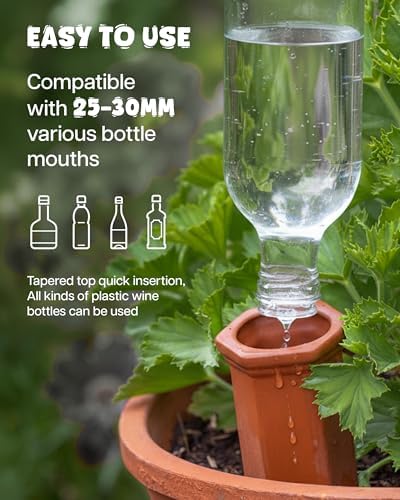 Plant Watering Devices, Self Watering Spikes, Self Watering Planter Insert, Terracotta Watering Spikes, Plant Watering Spikes, Vacation Plant Watering Devices, Water Plants While Away - Image 4
