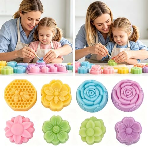 Soap Making Kit for Adults All-in-One Soap Making Supplies Includes Melt & Pour 2.2LBs Goat Milk Soap Base, Silicone Loaf Molds, Cutting Box Premium 500+PCS DIY Craft Supplies - Image 4