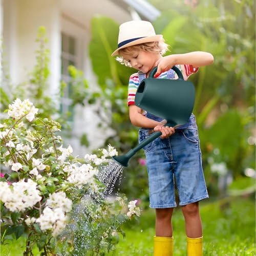 ZXJ Plant Watering Cans for Indoor and Outdoor Home Garden Plants - with Long Spout - Blackish Green - 1/2 Gallon - Image 5