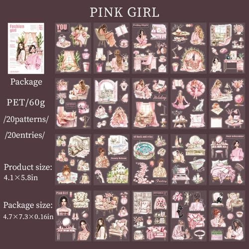 Journaling Stickers for Scrapbooking Supplies, Girls Scrapbook Sticker Book - Image 2