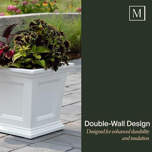Mayne Fairfield 16in Self-Watering Square Planter, Espresso - Image 5