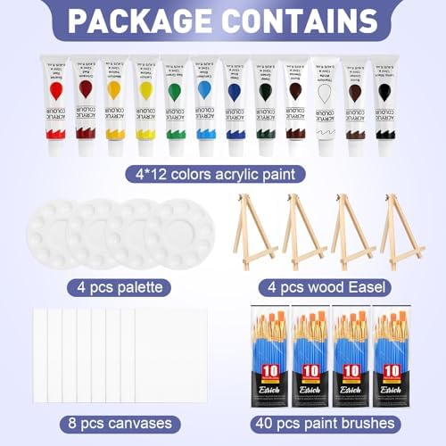 ESRICH 4 Set Acrylic Painting Kits for Adults and Couples - Image 7