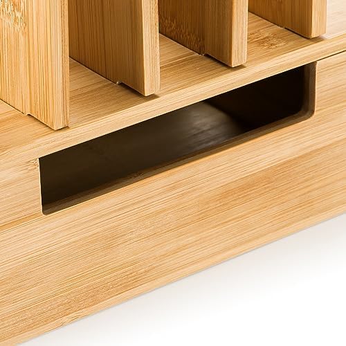 Fasmov Bamboo Charging Station, Charging Stand for Multiple Devices, Electronic Device Desktop Dock Stations Organizer, Cell Phone Docking Stations for Multi Laptop, Tablets, IPads, Watch, Earbuds - Image 4