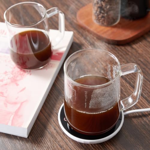 Large Glass Coffee Mugs, 24 oz Glass Coffee Cups Set of 4, Clear Borosilicate Glass Mugs with Handles for Cappuccino, Tea, Latte, Hot/Cold Beverages, Wine, Americano, Smoothies - Image 5