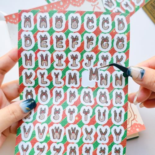 PRSTINCOL Christmas Letter Stickers,1344 Alphabet Stickers,24 Sheets - Image 6