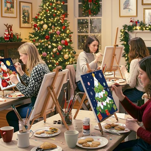 Sherr 24 Pcs Pre Drawn Canvas for Adult, Christmas, 8 x 10 Inch - Image 4