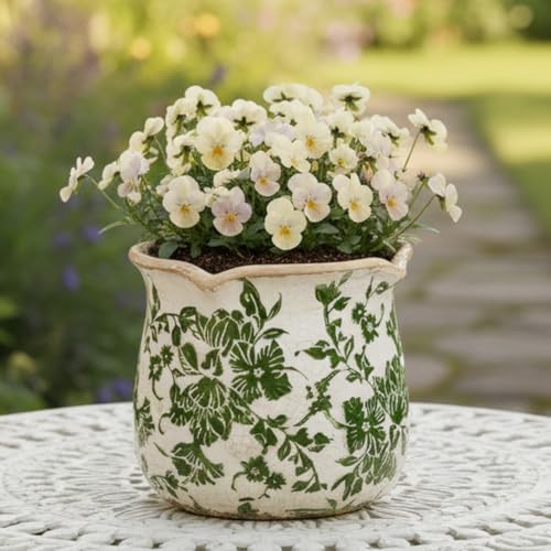 Xiaan Jiaju Tuscan Ceramic Plant Pots, Vintage Planter & Vase with Drainage - Image 2