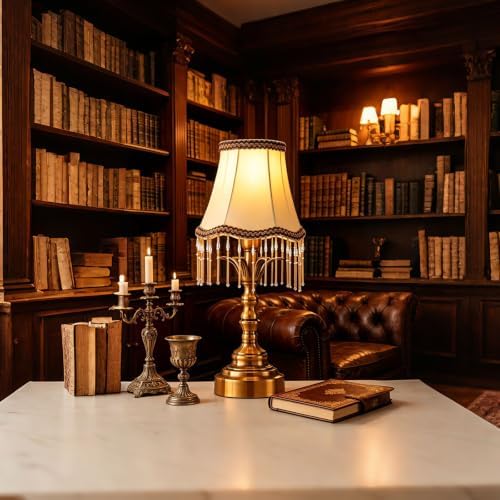 Small Spaces Bedroom Nightstand Dimmable Vintage Mini Table Lamps ，Entry Way Table Home Decor Tabletop LED Desk Light- 1 Pcs Tassel - Image 6