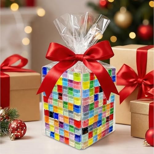 Mosaic Pen Holder Kit, DIY Acrylic Tile Craft Set Creates Desk Organizer, Mixed Color Crystal Pieces for Adults Beginners Home Decor - Image 6