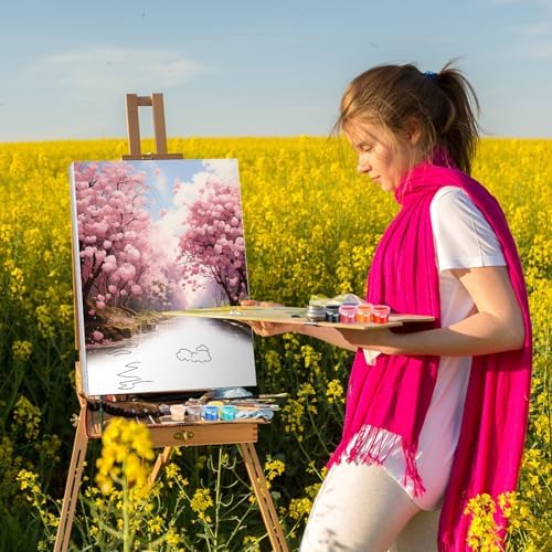 Zhanmai 72 Pcs 12 Sets Sip and Paint Kit Pre Drawn Canvas for Painting 8" x 10" Paint Party Canvas Painting Pre Printed Canvases for Party Favor DIY Virtual Adult's Date Night(Realistic Landscape) - Image 4