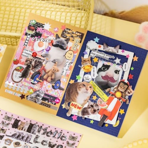 1500pcs Cat Sticker Book Cute Stickers Aesthetic Funny Meme, Meow - Image 2