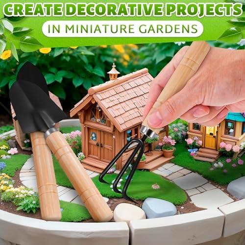 Mini Garden Tools for House Plants, Mini Shovel, Trowel & Hand Rake - Image 6