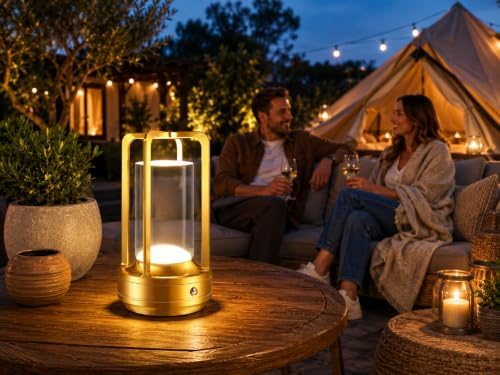 Rechargeable Table Lamp for Outdoor Indoor Portable Lamp with 3 Colors - Image 3
