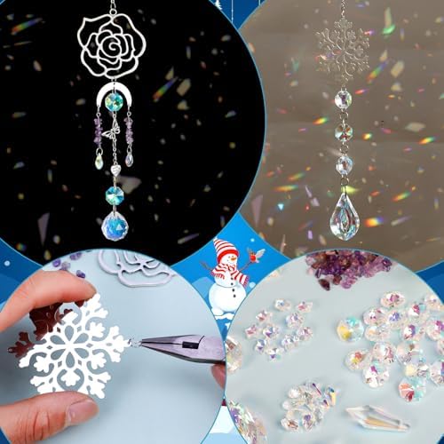 DIY Suncatchers, 400pcs Sun Catchers Supplies Kit Art and Crafts for Adults - Image 5