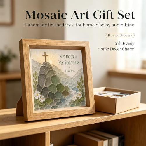 Framed DIY Mosaic Art Kit Acrylic Gem Craft Set Nature Theme Decoration - Image 7